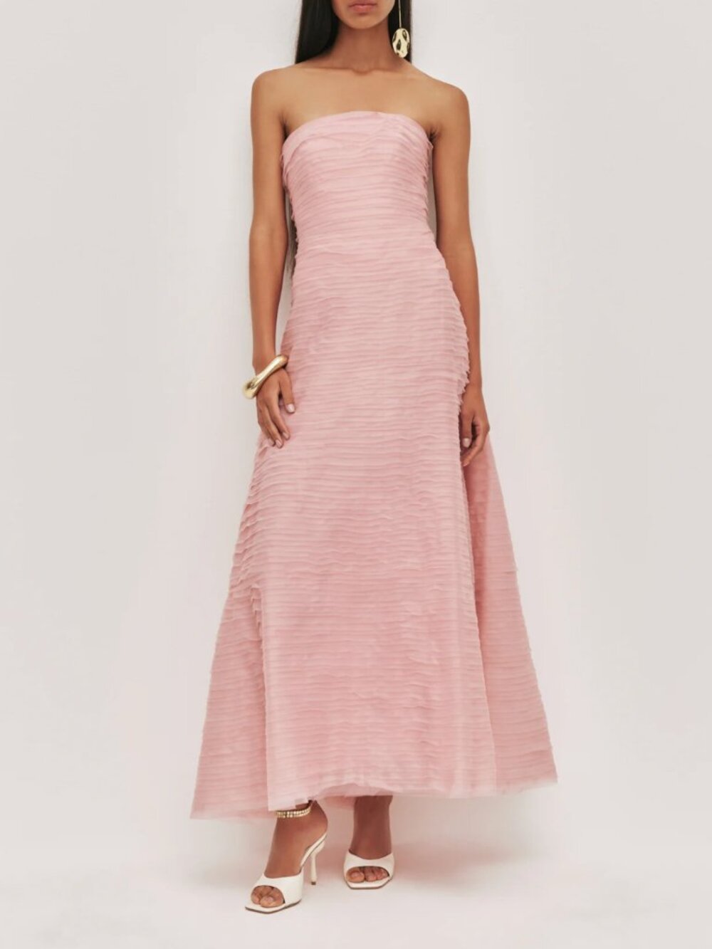 NWT Aje Soundscape Maxi Dress/Gown in Chalk Pink US12/AU16 (Never Worn!)